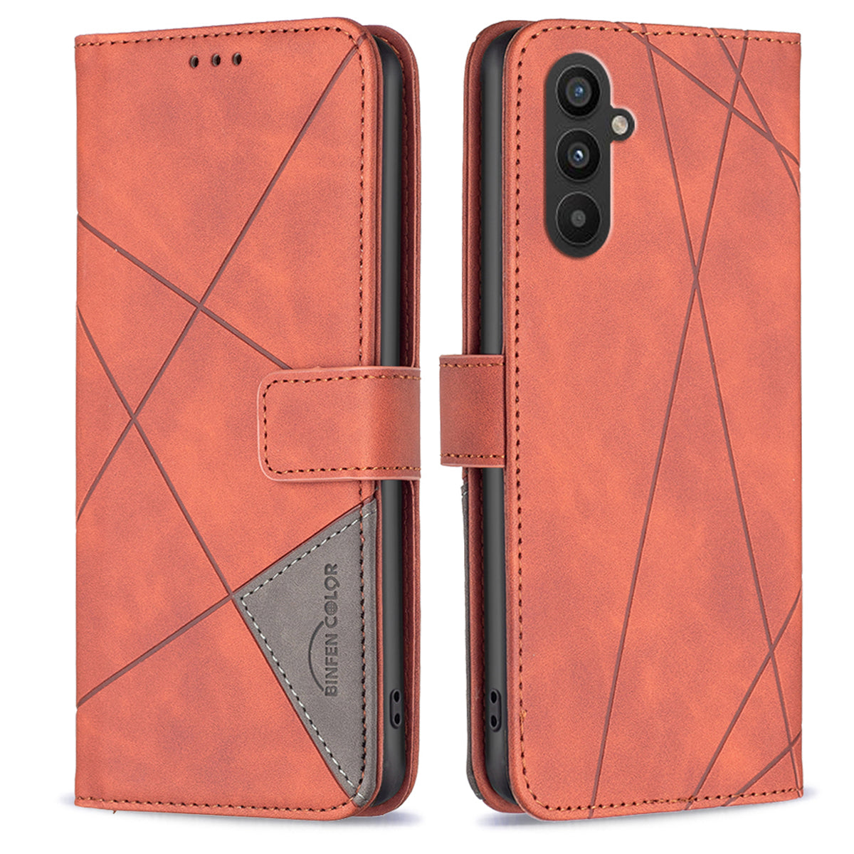 BINFEN COLOR BF05 for Samsung Galaxy A24 4G PU Leather Cover Geometric Imprinted Wallet Stand Phone Case BINFEN COLOR BF05 for Samsung Galaxy A24 4G PU Leather Cover Geometric Imprinted Wallet Stand Phone Case